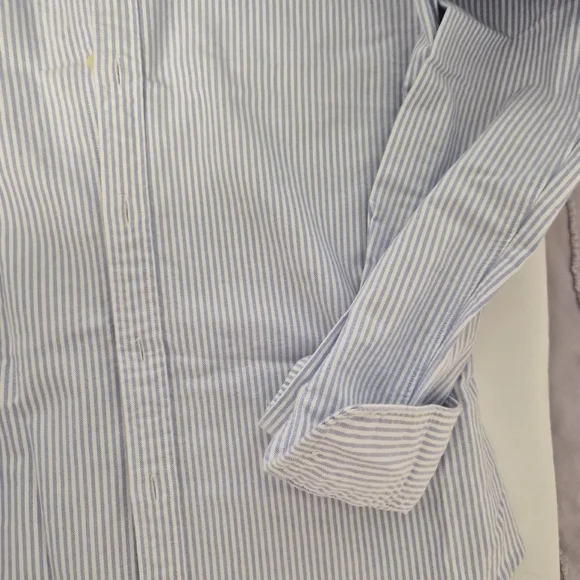 Ralph Lauren White and Blue Striped Shirt - Picture 6 of 7